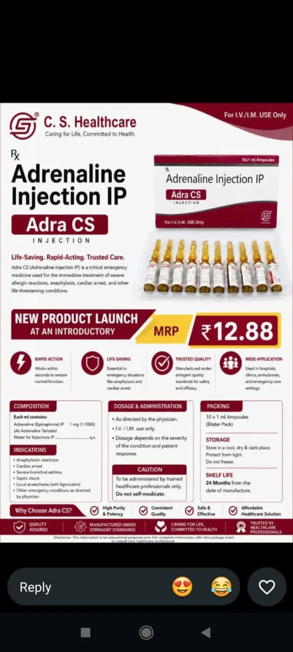 Adra CS — Adrenaline Injection IP