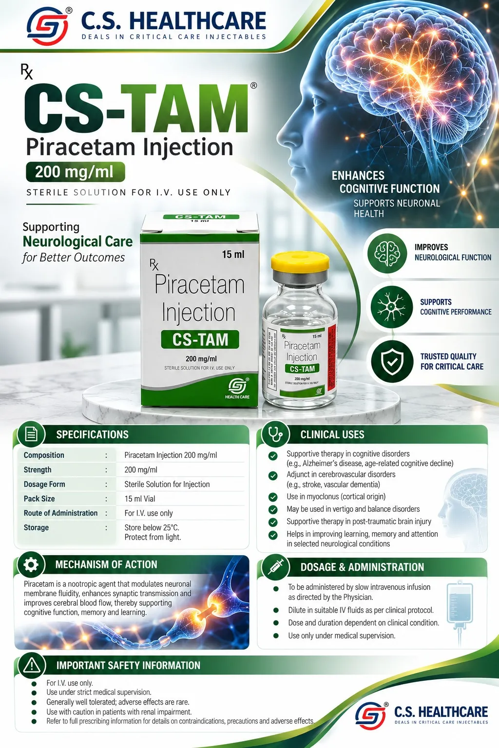 CS-TAM — Piracetam Injection