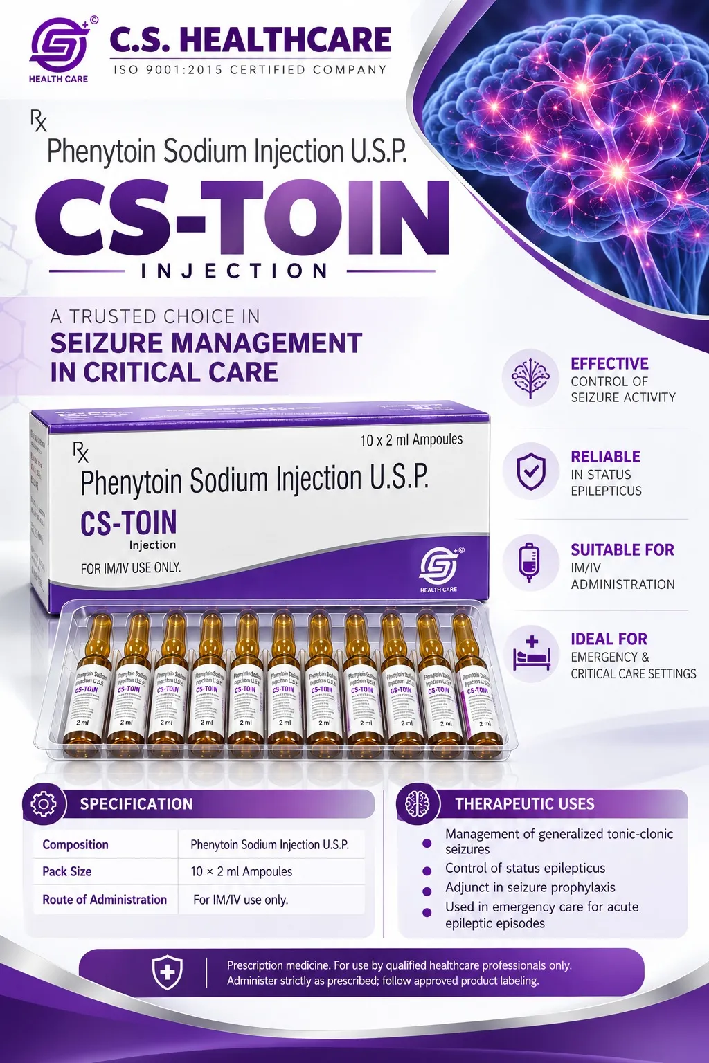 CS-TOIN — Phenytoin Sodium Injection U.S.P.