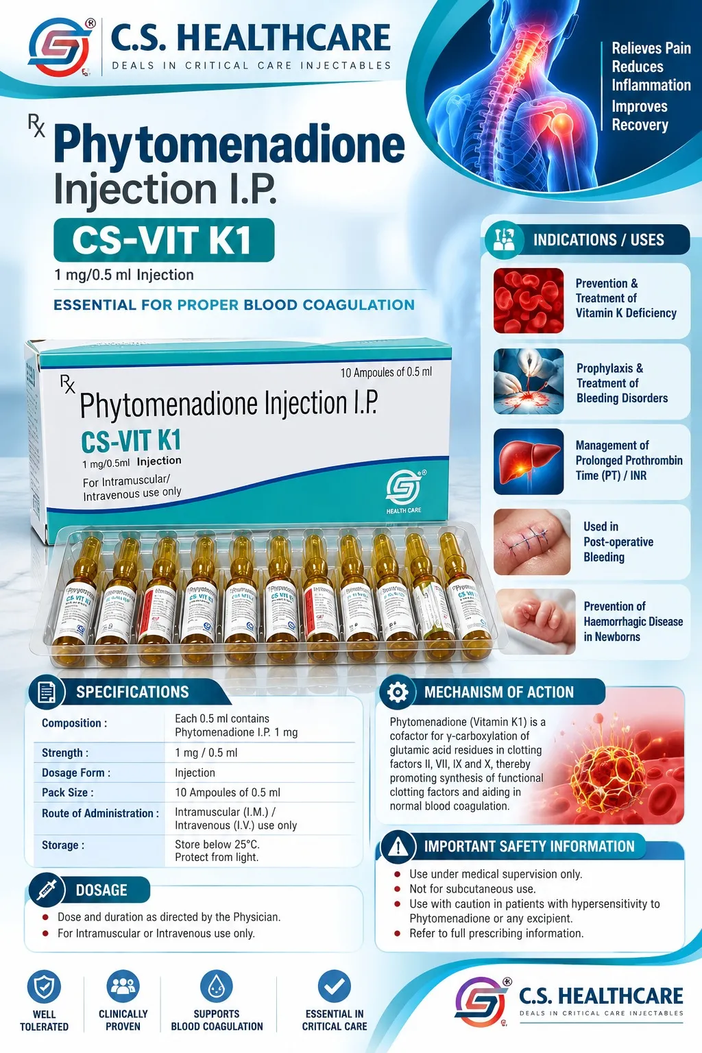 CS-VIT K1 — Phytomenadione Injection I.P.