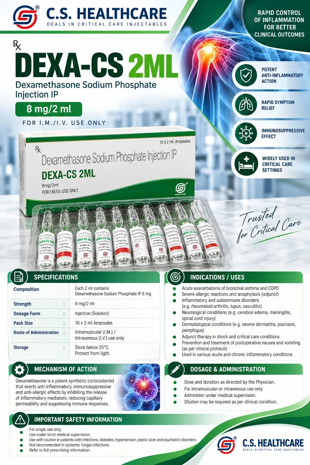 DEXA-CS 2ML — Dexamethasone Sodium Phosphate Injection IP