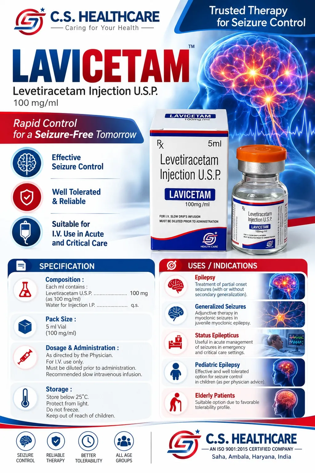 LAVICETAM — Levetiracetam Injection U.S.P.