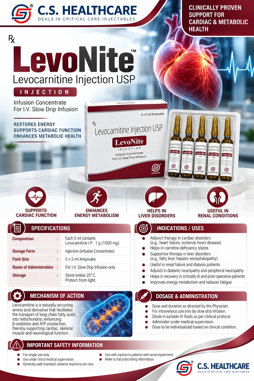 LevoNite — Levocarnitine Injection USP