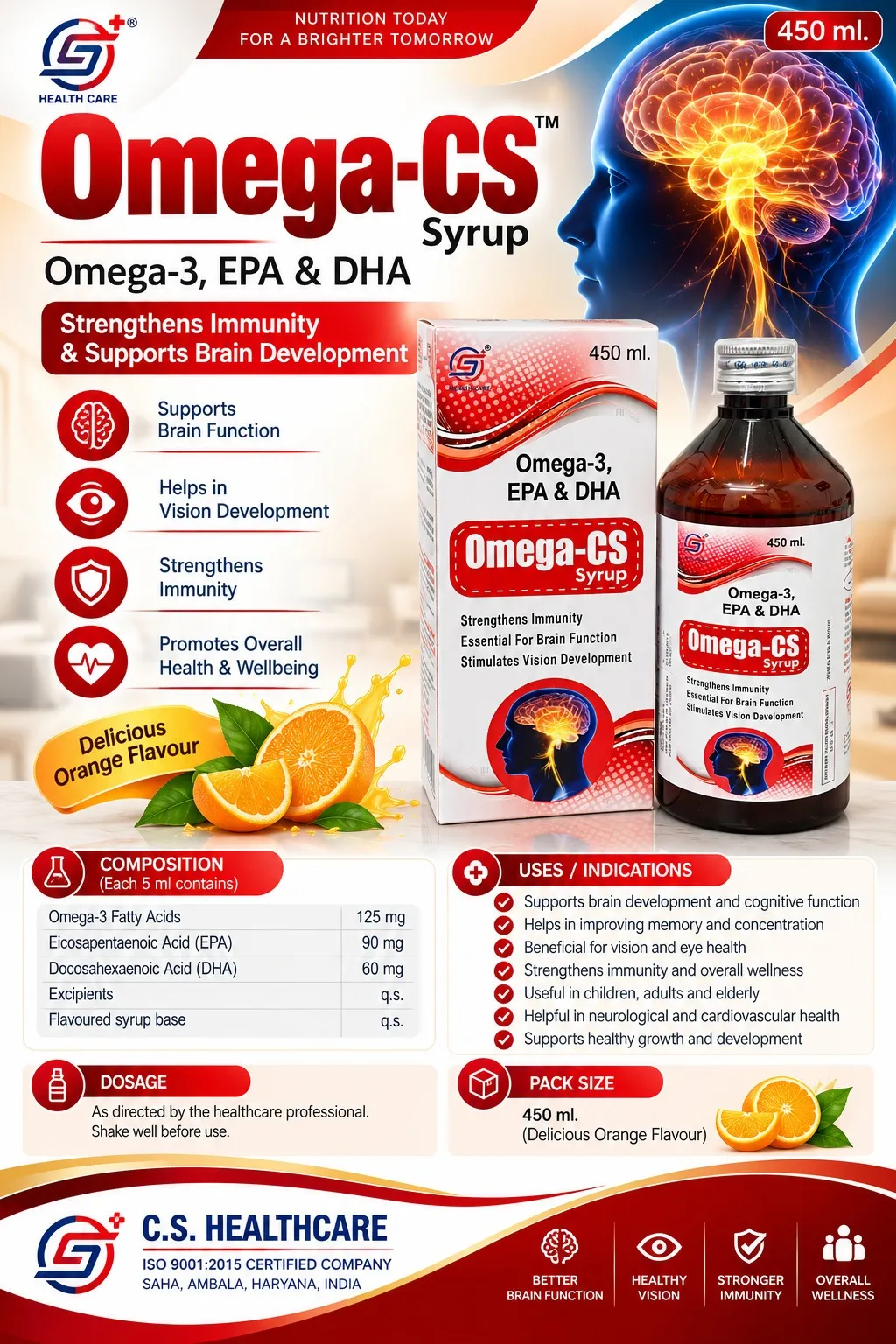 Omega-CS Syrup — Omega-3, EPA & DHA