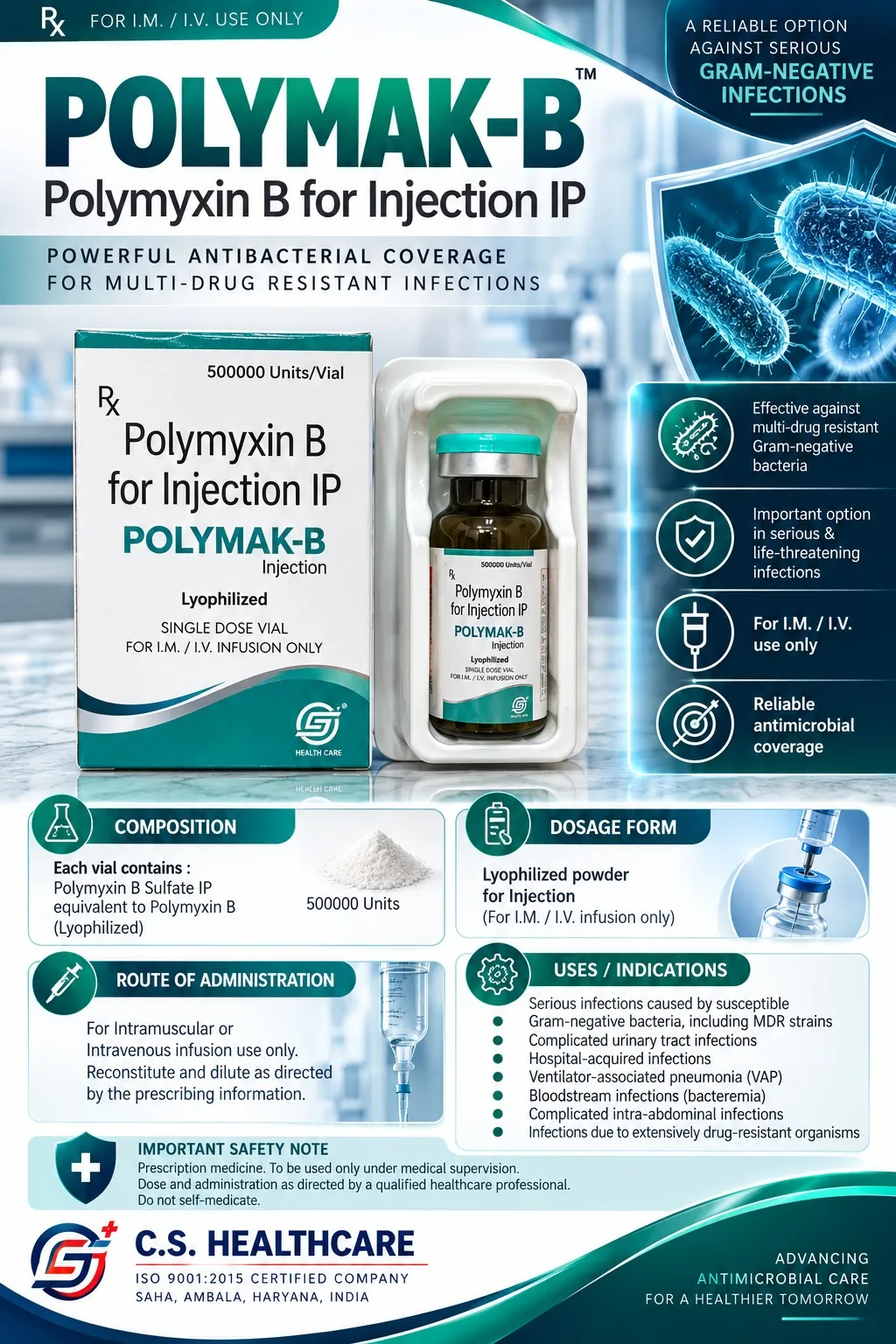 POLYMAK-B — Polymyxin B for Injection IP