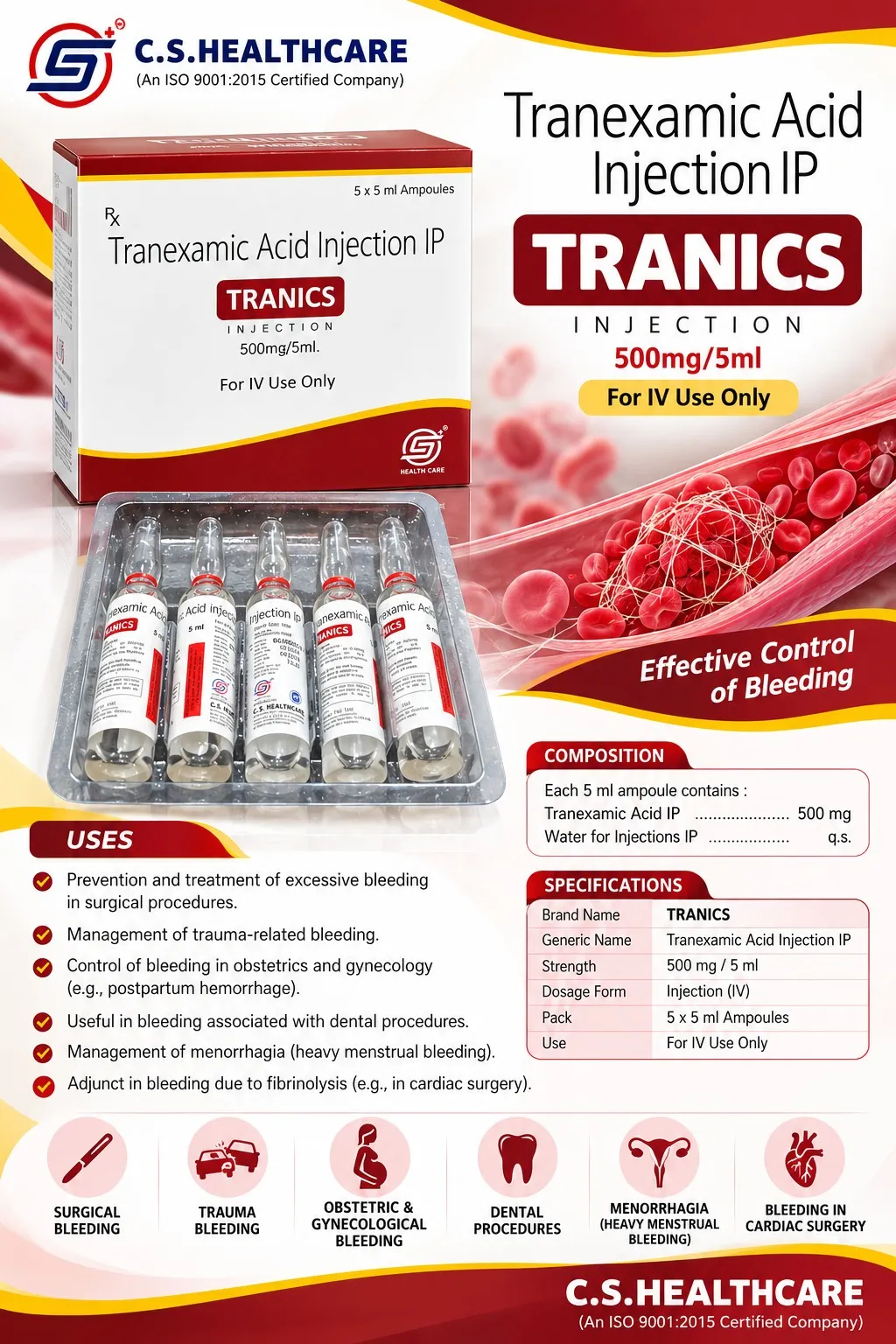 TRANICS — Tranexamic Acid Injection IP