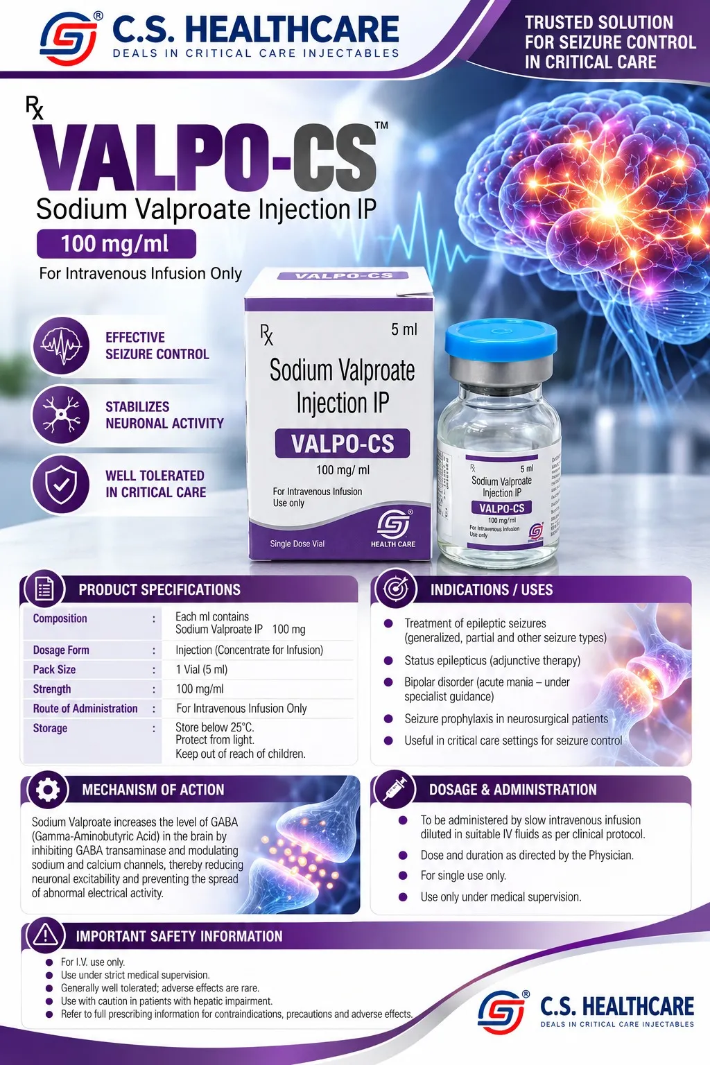 VALPO-CS — Sodium Valproate Injection IP