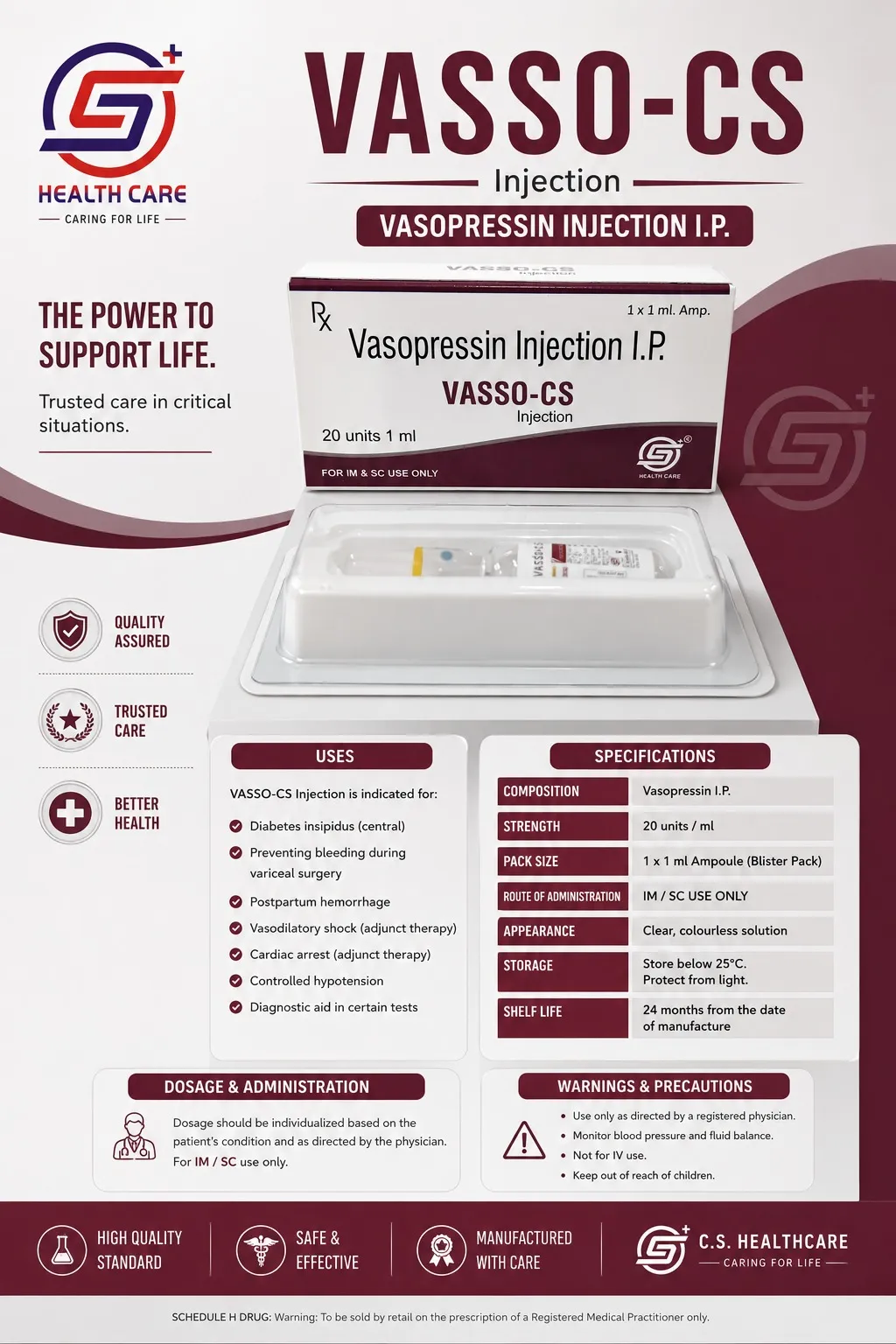 VASSO-CS — Vasopressin Injection I.P.